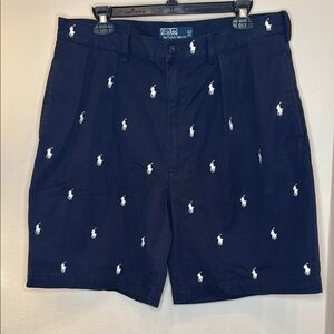 Polo‎ by Ralph Lauren Tyler Navy Logo Shorts - size 35 waist